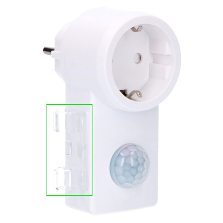 LED-Licht-Bewegungsmelder mit Steckdose – 10 Meter Reichweite – inkl. Tageslichtsensor