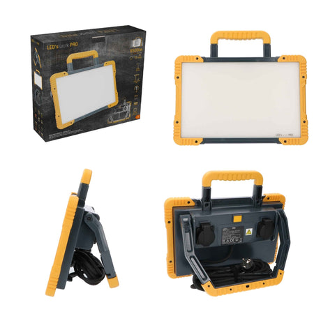LED Work Lamp 6500 lumens - 60W - Cool white 5000K - 2 sockets - IP54 waterproof - 5m cable