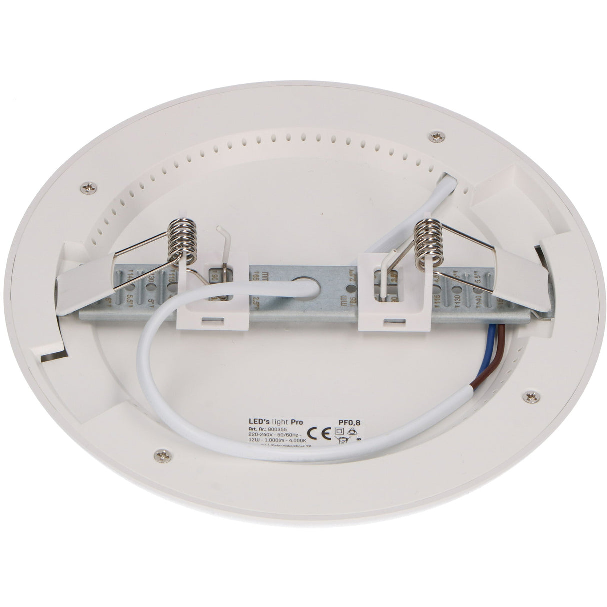 PRO LED Recessed ceiling lamp ø 16 cm - Ultra thin - Dimmable cold white light - 12W