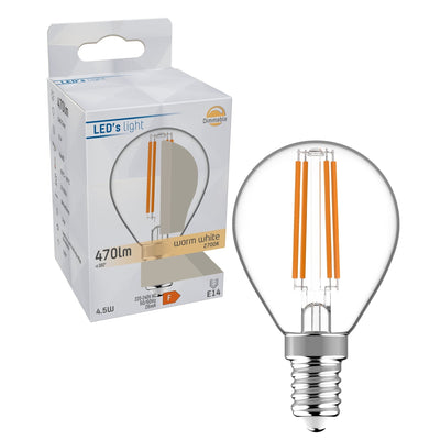 Dimmbare LED-Lampe E14 – Dimmbares warmweißes Licht – 470 lm