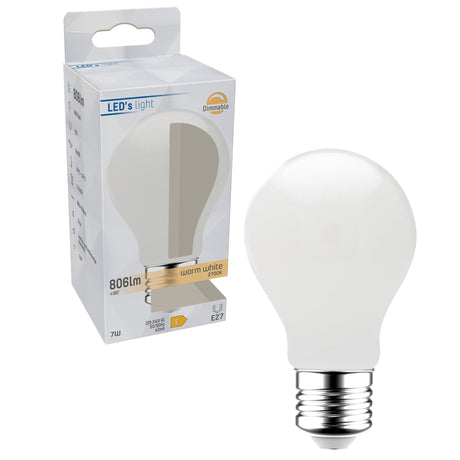 ProDim LED Filament Bulb E27 - Frosted Glass - Dimmable warm white light - 7W replaces 60W