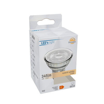 LED Spot – GU10 – Warmweiß 2700K – 36° – LED 4W=50W Halogenlicht – 230V