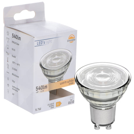 LED Spot GU10 Dimbaar 610 lumen - 5.7W - 2700K - 36° - MR16
