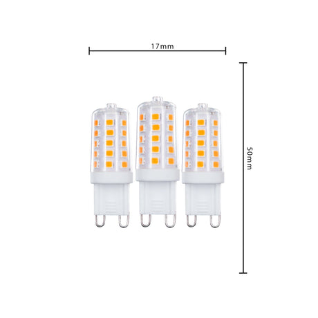 Capsula LED G9 3 pezzi - bianco caldo 2700K - 3,5W - 300 lumen - dimmerabile