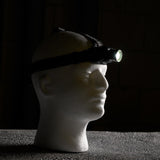 LED-Stirnlampe, kaltweiß (5000 K), dimmbar, 400 Lumen, wasserdicht (IP44), Zoomfunktion