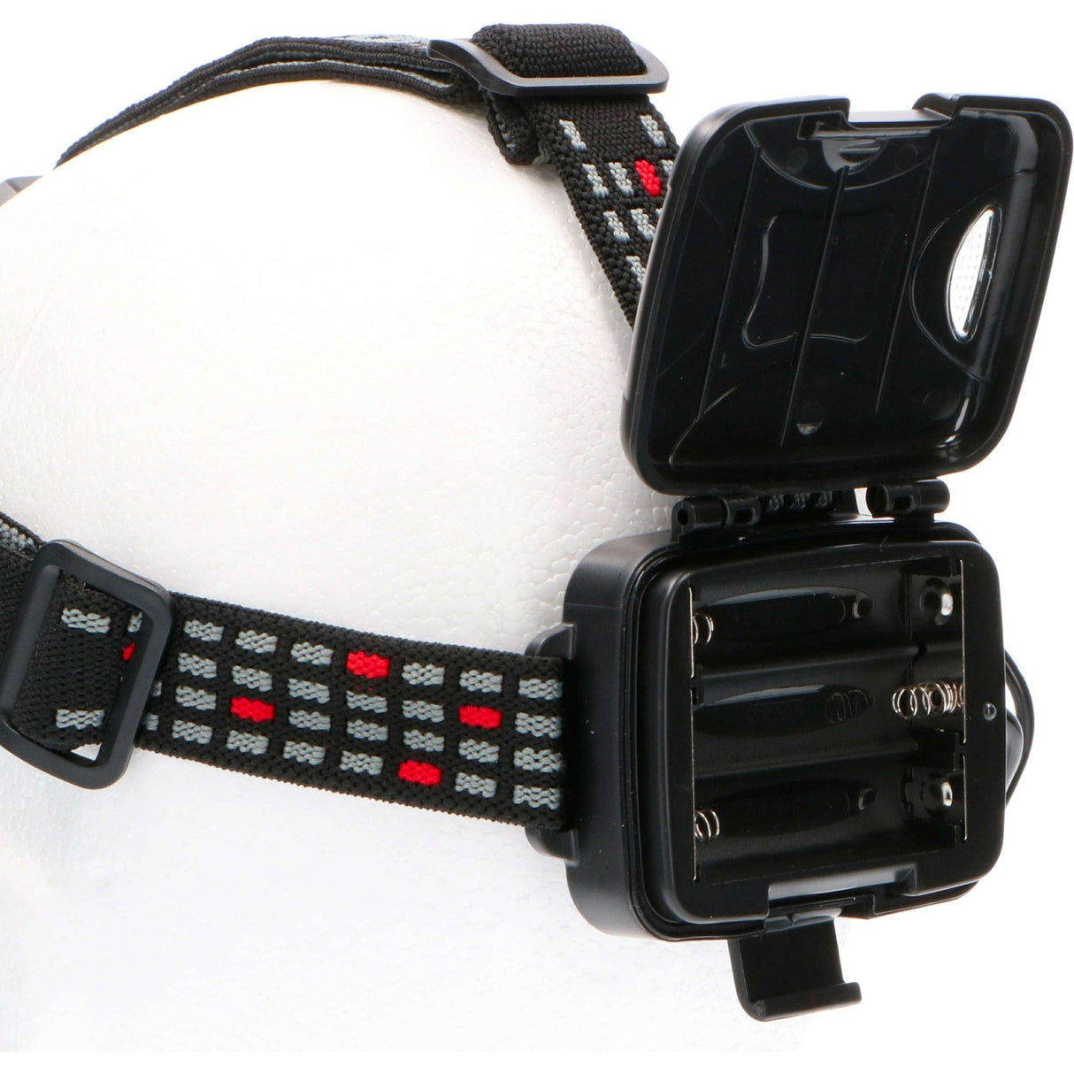 LED-Stirnlampe, kaltweiß (5000 K), dimmbar, 400 Lumen, wasserdicht (IP44), Zoomfunktion