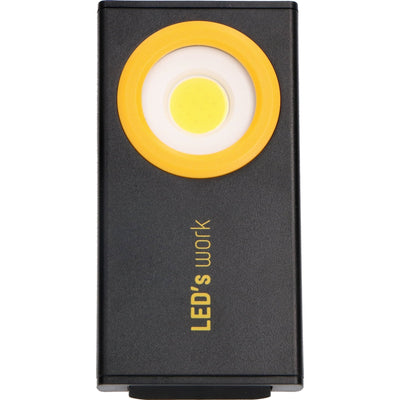 Rechargeable LED work lamp, cool white 5000K - 350 lumens - IP54 dimmable - magnetic hook base - 2 light points