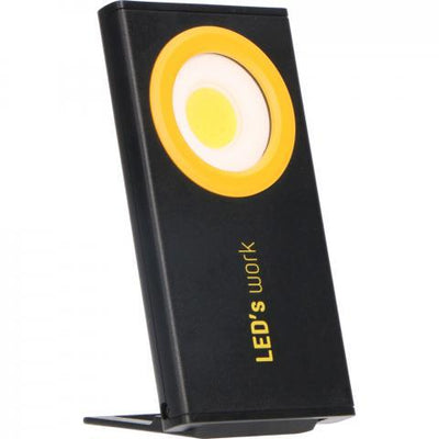 Rechargeable LED work lamp, cool white 5000K - 350 lumens - IP54 dimmable - magnetic hook base - 2 light points