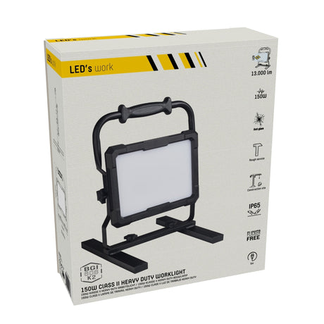LED's Work Professional LED Construction Lamp 13000 - Rough Service Tested - 5-meter cord - 150W - IP65