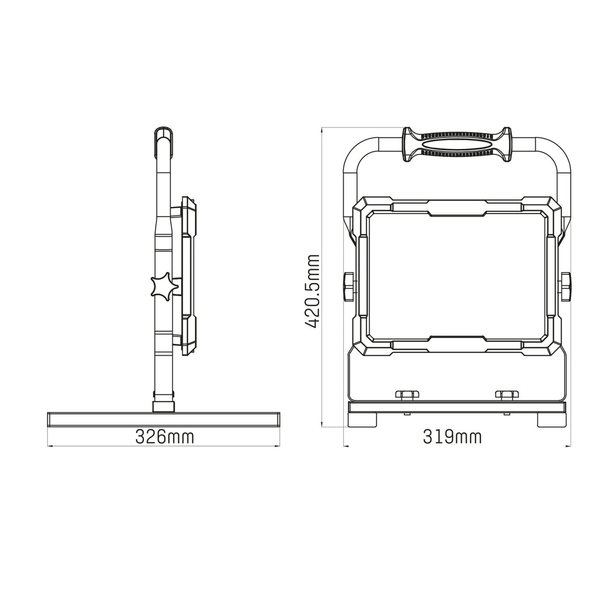 LED's Work Professionele LED Bouwlamp 13000 - Rough Service Tested - 5 meter snoer - 150W - IP65