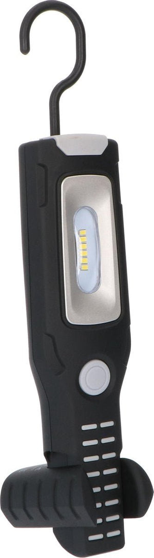 LED Battery-powered flashlight 300 lumens - Daylight white 6500K - Rechargeable - Magnet - 2 hooks - IP20