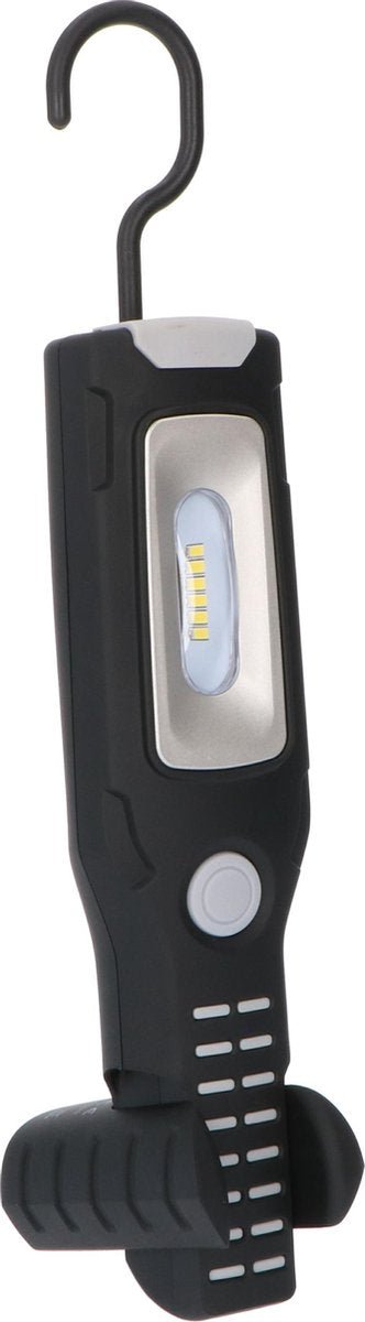 Akkubetriebene LED-Taschenlampe, 300 Lumen – Tageslichtweiß (6500 K) – Wiederaufladbar – Magnet – 2 Haken – Schutzart IP20