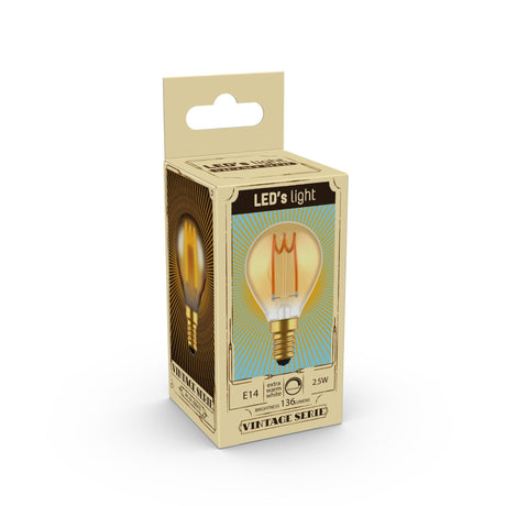 Proventa DECO LED-Glühlampe E14 – Modell XS – Dimmbar – 45 mm – Extra warmweiß