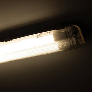 Proventa Doppel-LED-TL-Beleuchtung 60 cm – Inkl. 2 LED-TL-Röhren – IP65 wasserdicht – 2160 Lumen