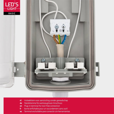Feuchtigkeitsbeständige LED-Leuchte, 5760 Lumen, 48 W, Tageslichtweiß (6500 K), 150 cm, Schutzart IP65, 4 Stück