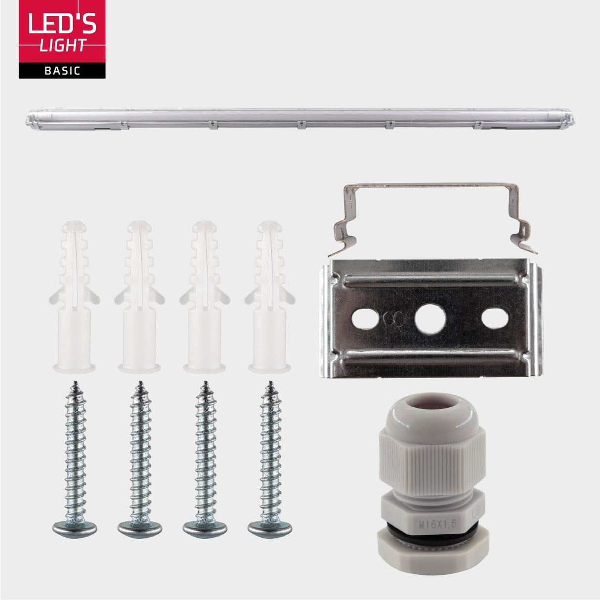 Proventa LED TL 8 armaturen met lampen 150 cm - Koud wit licht 6500 K - Waterdicht - Voordeelverpakking - 8 stuks