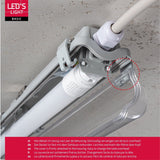 Proventa LED TL armaturen met lampen 120 cm - Koud wit licht 6500 K - Waterdicht - Complete set - 4 stuks
