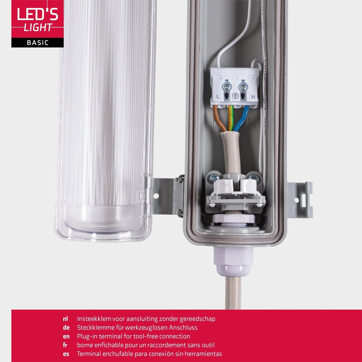 Proventa LED TL armaturen met lampen 120 cm - Koud wit licht 6500 K - Waterdicht - Complete set - 4 stuks