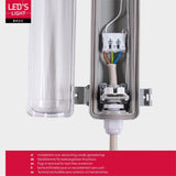 Proventa LED TL armaturen met lampen 120 cm - Koud wit licht 6500 K - Waterdicht - Complete set - 4 stuks