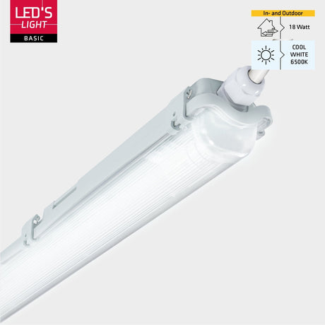 LED TL Armatuur 2160 Lumen - 18W - Daglichtwit - IP65 Waterdicht - 120cm - Inclusief LED Buis