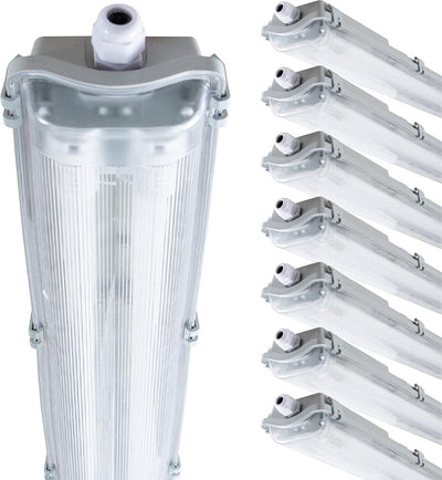 Feuchtigkeitsbeständige LED-Leuchte, 5760 Lumen, 48 W, Tageslichtweiß (6500 K), 150 cm, Schutzart IP65, 8er-Pack