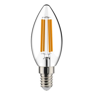 LED kaarslamp E14 warmwit 2700K - 2.5W 250 lumen - filament helder glas