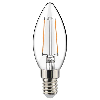 LED kaarslamp E14 warmwit 2700K - 2.5W 250 lumen - filament helder glas