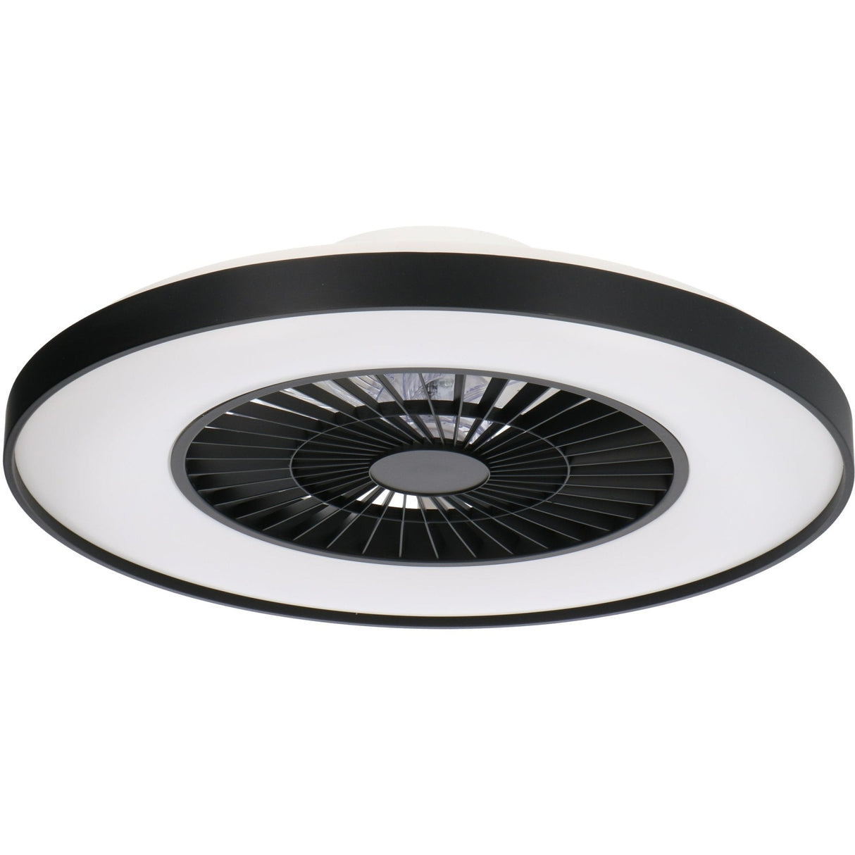 Proventa Premium Plafondventilator met lamp 60 cm - Zomer- en winterstand met afstandsbediening - Zwart