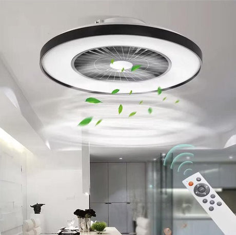 Proventa Premium Plafondventilator met lamp 60 cm - Zomer- en winterstand met afstandsbediening - Zwart