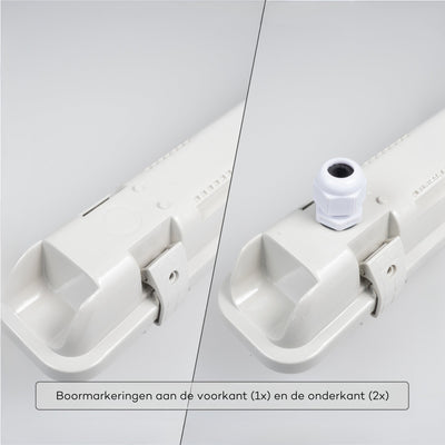 LED-Leuchte TL, 2160 Lumen, 120 cm, 18 W, Tageslichtweiß (6500 K), Schutzart IP65 (wasserdicht), Einzeln, inklusive Leuchtstoffröhre
