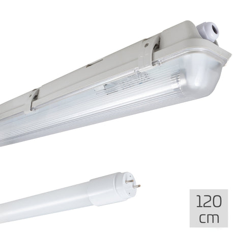 LED-Leuchte TL, 2160 Lumen, 120 cm, 18 W, Tageslichtweiß (6500 K), Schutzart IP65 (wasserdicht), Einzeln, inklusive Leuchtstoffröhre