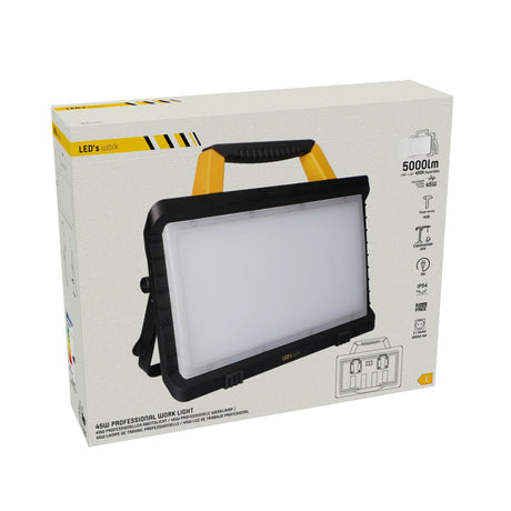 LED Work Lamp 5000 lumens - 45W - Cool white 4000K - 2 sockets - IP54 Waterproof