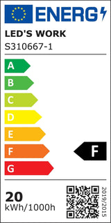 LED-Arbeitsleuchte auf Stativ, 1500 Lumen, 20 W, Kaltweiß (4000 K), bis zu 120 cm verstellbar, Schutzart IP65