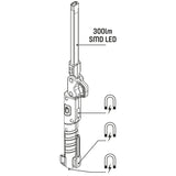 LED's Work Oplaadbare Looplamp 300 - Inspectielamp - Inklapbaar & Draadloos - Met magneet en haak