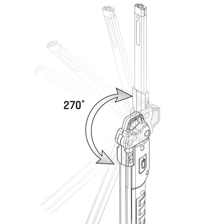 LED's Work Wiederaufladbare Handlampe 300 - Inspektionslampe - Faltbar &amp; Kabellos - Mit Magnet und Haken