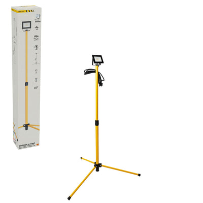 Lampada da lavoro LED con treppiede - 850 lumen - 10W - Bianco freddo 4000K - Regolabile fino a 120cm