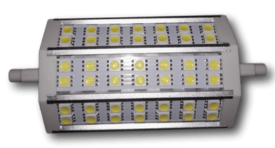 R7s LED lamp, 118x54mm, 10W=100W, warmwit, dimbaar