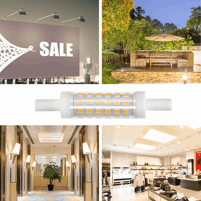 R7s tubular lamp warm white 2700K dimmable – TRIAC | 78mmx15mm – LED 5W=45W halogen – 450~500 lumens – LEDPLANET.NL