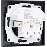 Reflex-Einsatzplatte für Wandsteckdose mit 2 USB-Anschlüssen – Schwarz