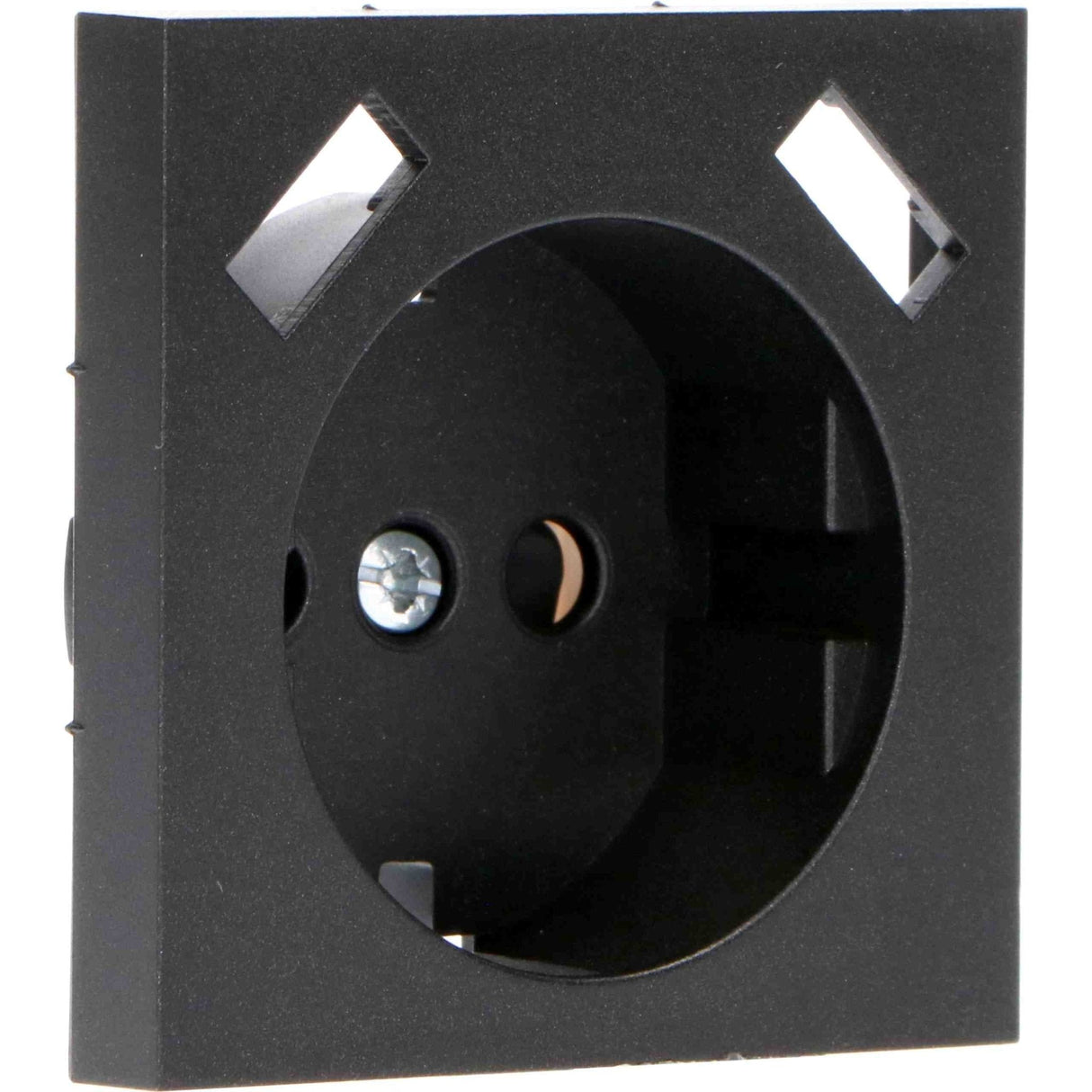 Reflex-Einsatzplatte für Wandsteckdose mit 2 USB-Anschlüssen – Schwarz
