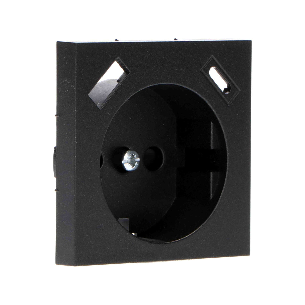 Reflex-Einsatzplatte für Wandsteckdose mit USB-C &amp; USB – Schwarz