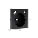 Reflex-Einsatzplatte für Wandsteckdose mit USB-C &amp; USB – Schwarz