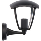 Retro LED Wandlamp met E27 fitting - Jesi - IP44 - Zwart