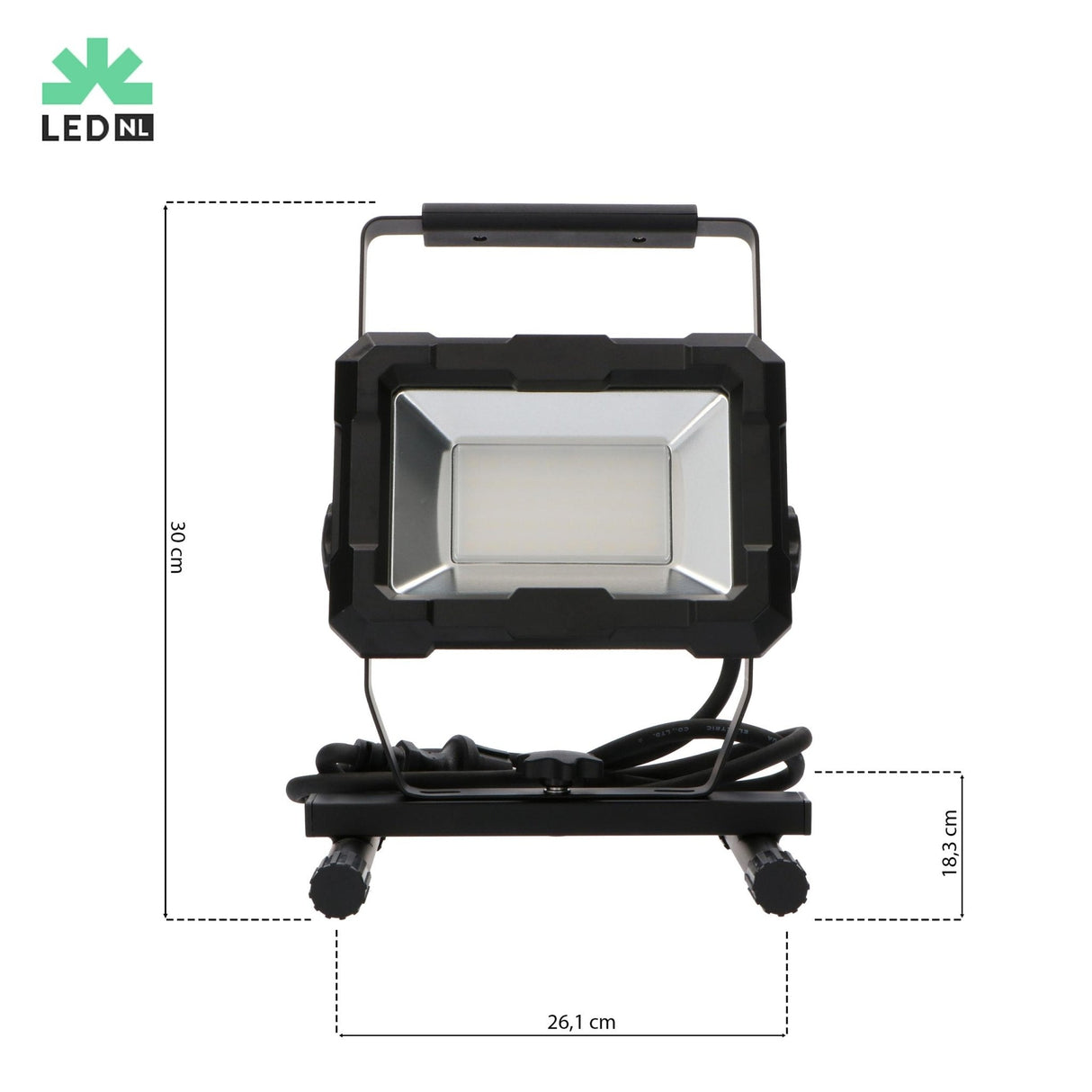 LED's Work Werklamp 4000 - Robuuste behuizing - Extra sterk snoer 150 cm - IP65 waterdicht - 50W