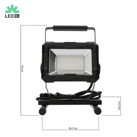 LED Work Light 4200 lumens - 50W - Cool White 4000K - IP65 Waterproof - 1.5m Cable