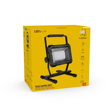 LED Work Light 4200 lumens - 50W - Cool White 4000K - IP65 Waterproof - 1.5m Cable