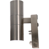 LED's Light RVS LED-Außenleuchte mit Bewegungsmelder - 2 Lichter auf &amp; ab - IP44 - Silber