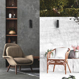 LED's Light RVS LED-Außenleuchte mit Bewegungsmelder - 2 Lichter auf &amp; ab - IP44 - Schwarz