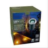LED's Light RVS LED Bodeneinbaustrahler rund - Für Einfahrt und Garten - IP67 wasserdicht - Silber