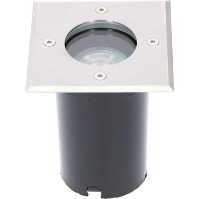 LED Grondspot Inbouw Vierkant - GU10 Fitting - Max 35W - IP67 Waterdicht - Berijdbaar 1500kg - Zwart
